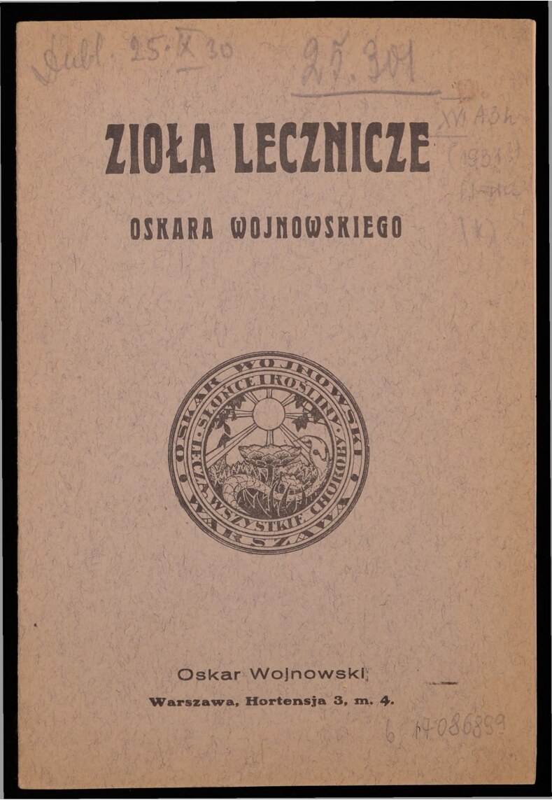 Zioła lecznicze - Oskar Wojnowski - 1931