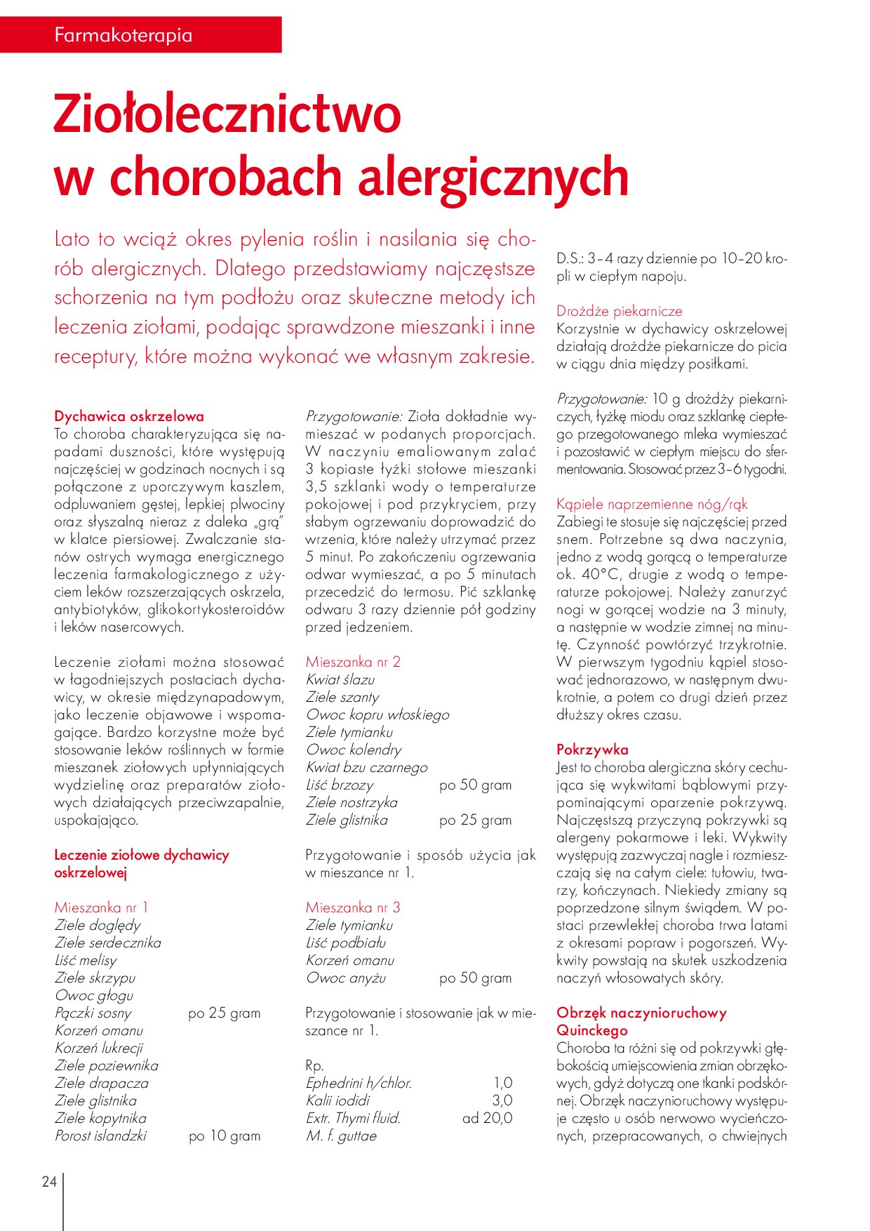 Ziołolecznictwo w chorobach alergicznych